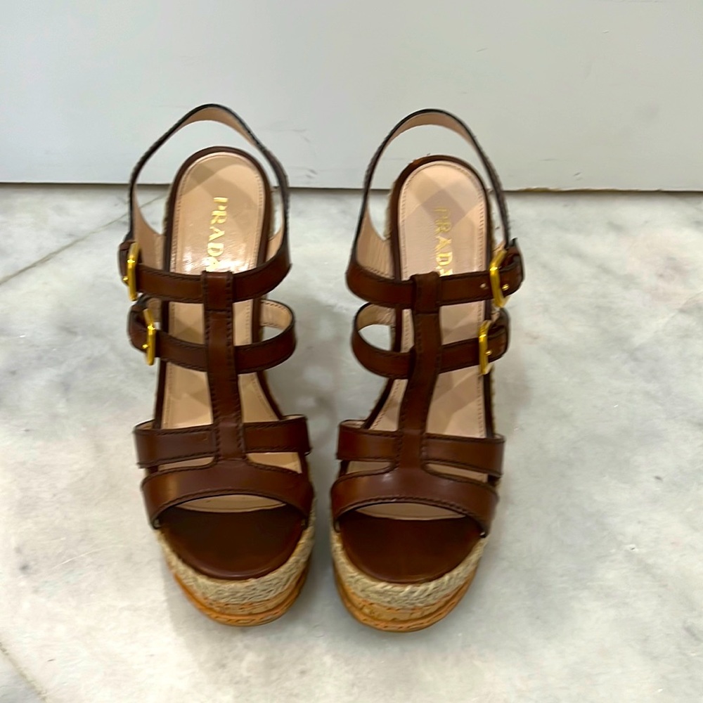 Prada Brown Wedges